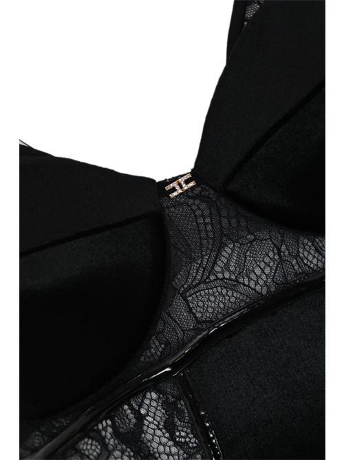 Abito in velluto e pizzo floreale Elisabetta Franchi | AB84157E2110